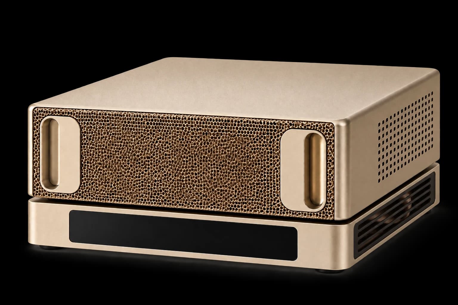 NVIDIA DGX Spark sur son socle Appliance Labs, avec écran horizontal
